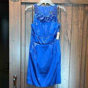 B Darlin Royal Blue Embellished Mini Dress